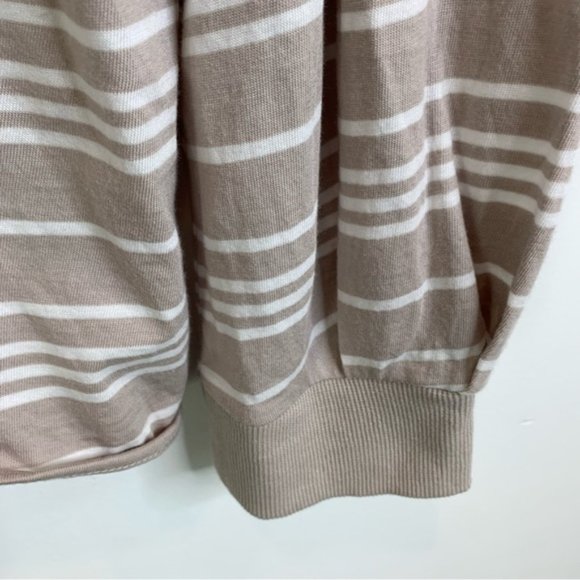 Garnet Hill Knotted Long-Sleeve Tee Dove Stripe - Picture 8 of 10